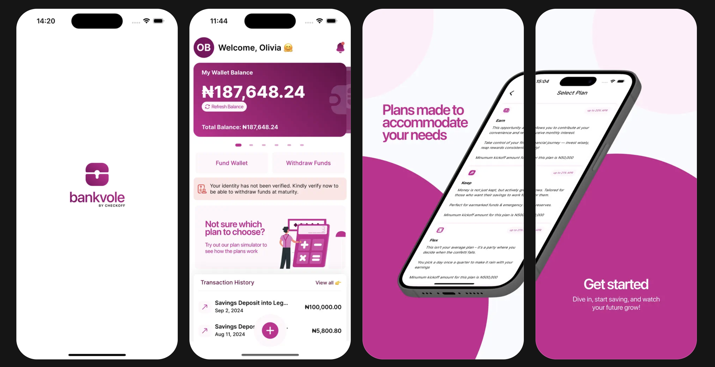 Bankvole app screenshot